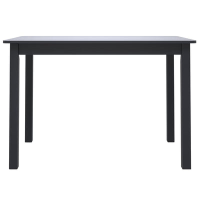 Espace Table-Table à manger noire en bois d'hévéa massif taille compacte