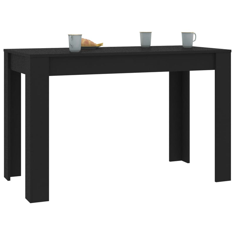Espace Table-Table à manger noire et solide en bois d&