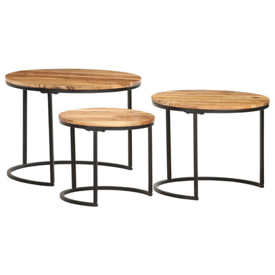 Espace Table-Table basse élégante en bois d'acacia massif raffiné