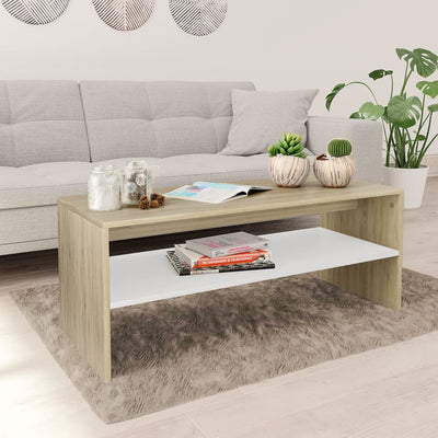 Espace Table-Table basse moderne avec étagère en aggloméré