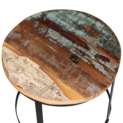 Espace Table-Table basse rond en bois massif récupéré