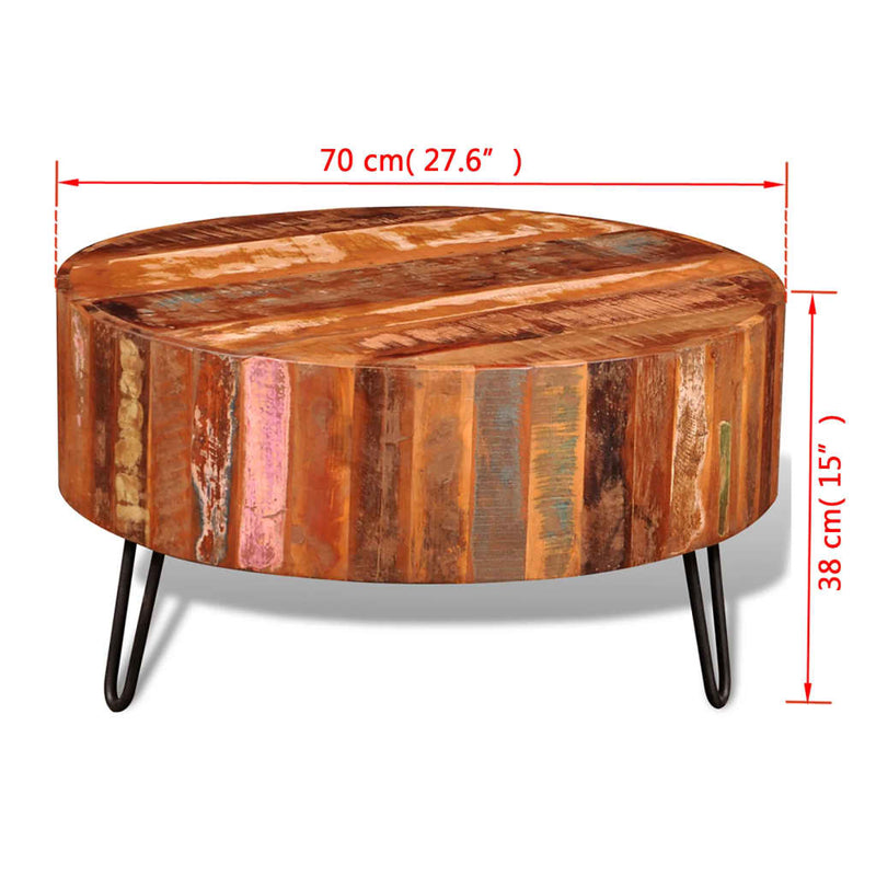 Espace Table-Table basse ronde solide design en bois massif