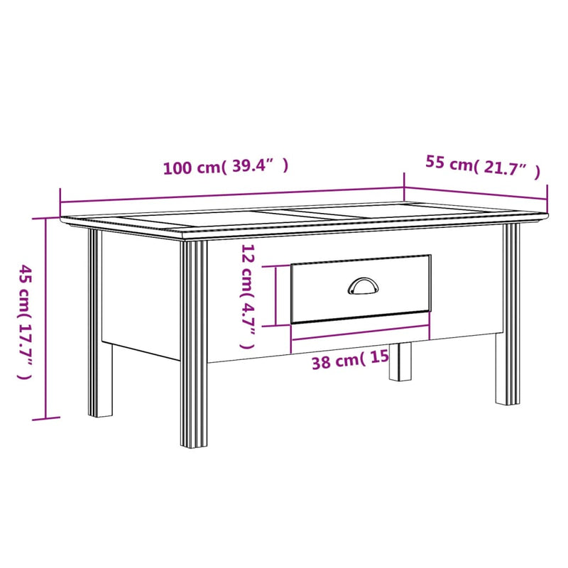 Espace Table-Table basse solide en pin massif