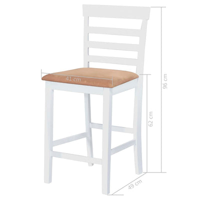 Espace Table-Table de bar élégante en bois véritable avec quatre tabourets confortable