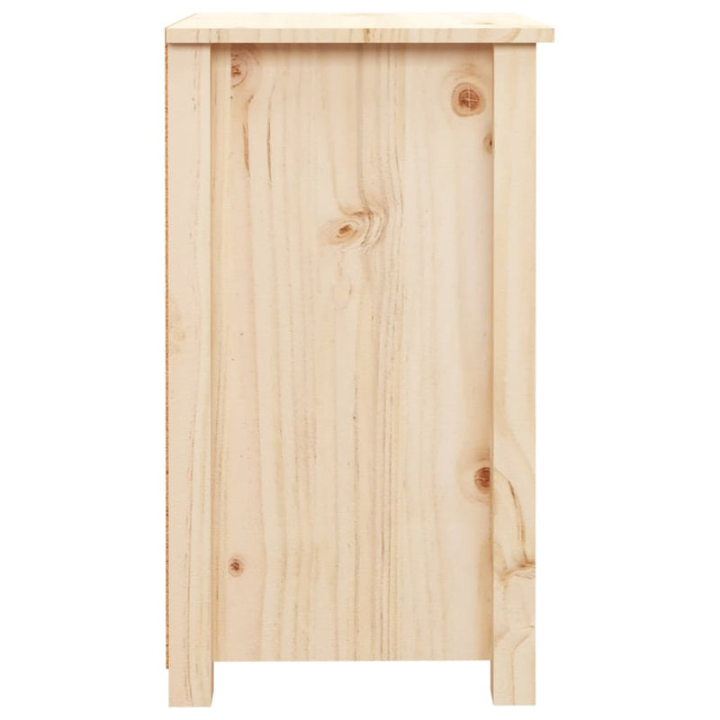 Espace Table-Table de chevet avec rangement en bois de pin massif