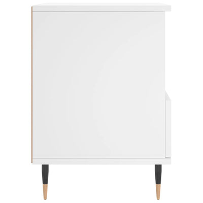 Espace Table-Table de chevet blanche compacte en bois avec tiroir