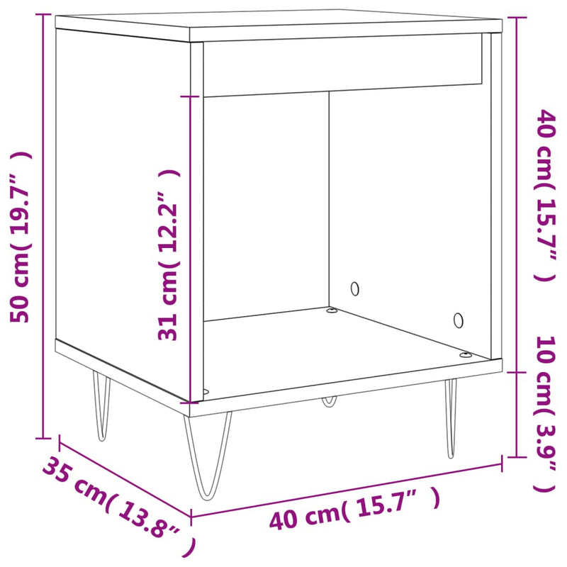 Espace Table-Table de chevet blanche compacte en bois d&