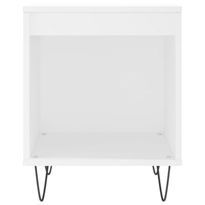 Espace Table-Table de chevet blanche compacte en bois d'ingénierie