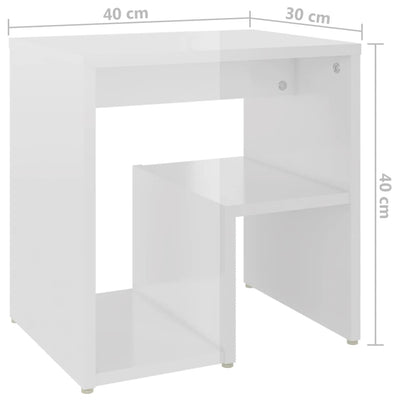 Espace Table-Table de chevet blanche contemporaine en aggloméré