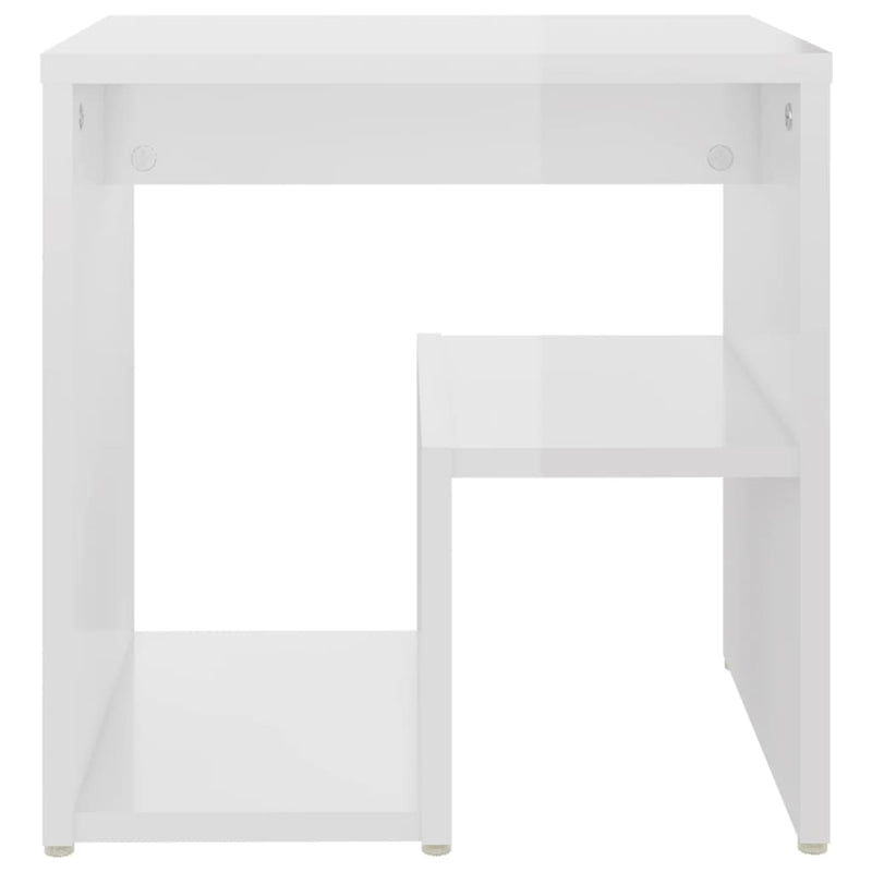 Espace Table-Table de chevet blanche contemporaine en aggloméré