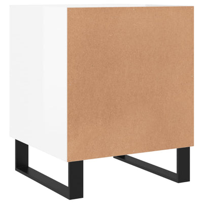 Espace Table-Table de chevet blanche design en bois d'ingénierie brillant